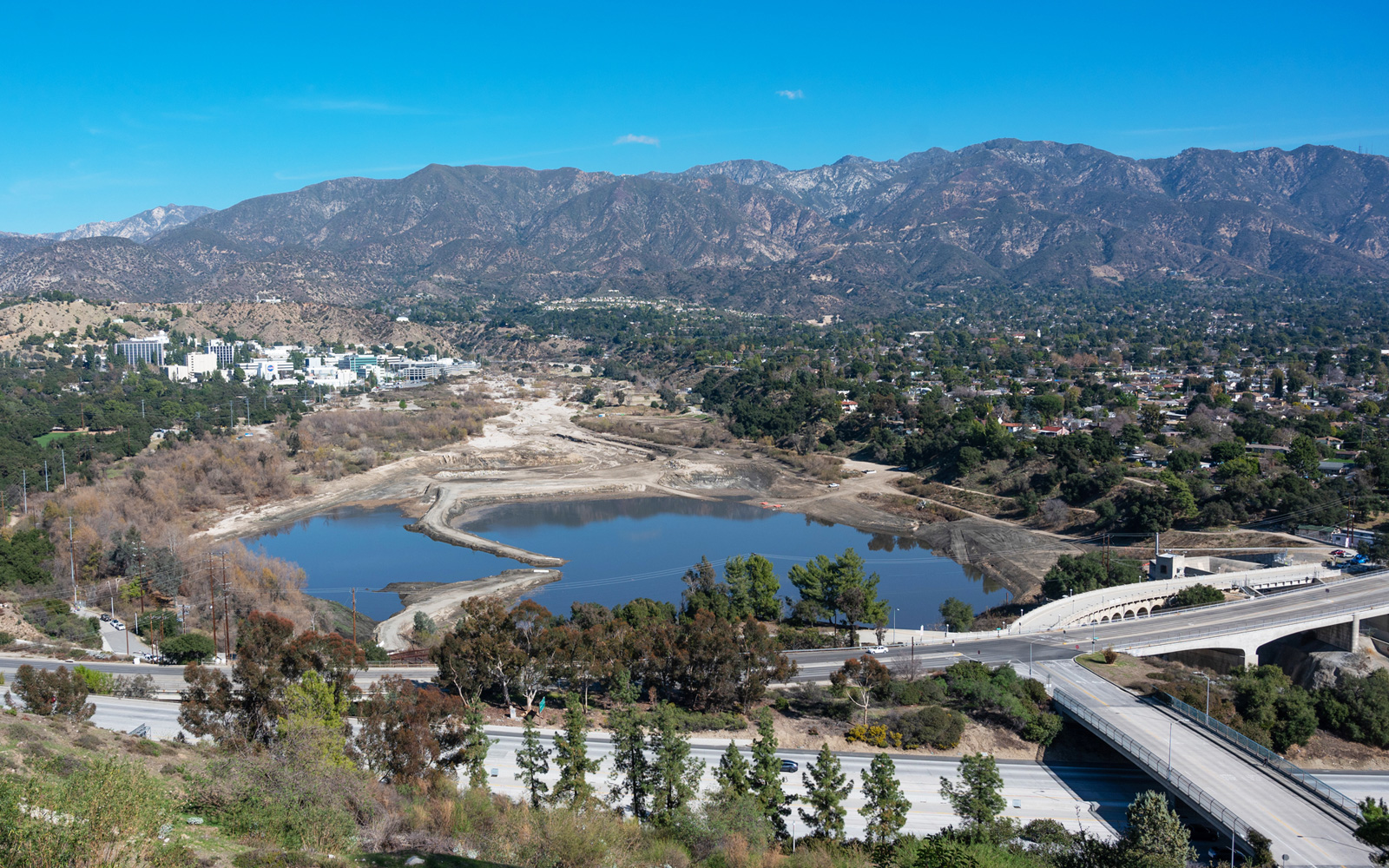 Aerial photo of Devils Gate Dam
