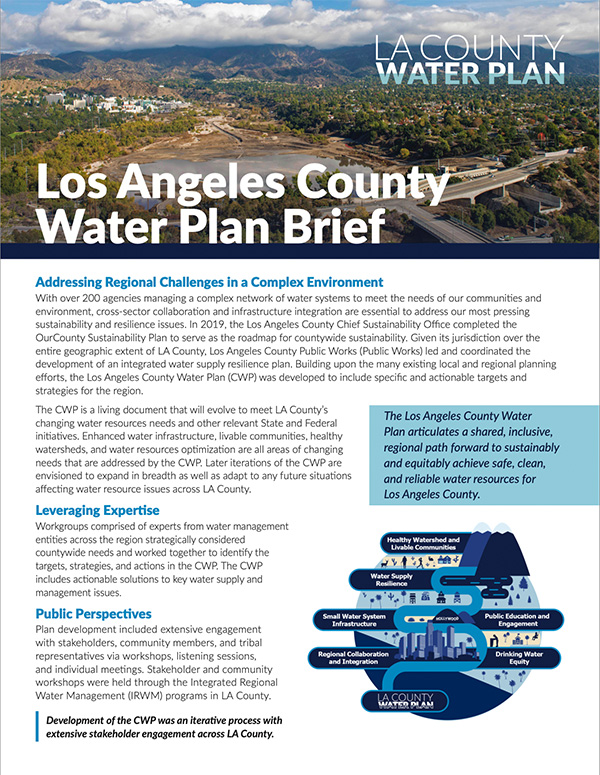 Los Angeles County Water Plan Brief