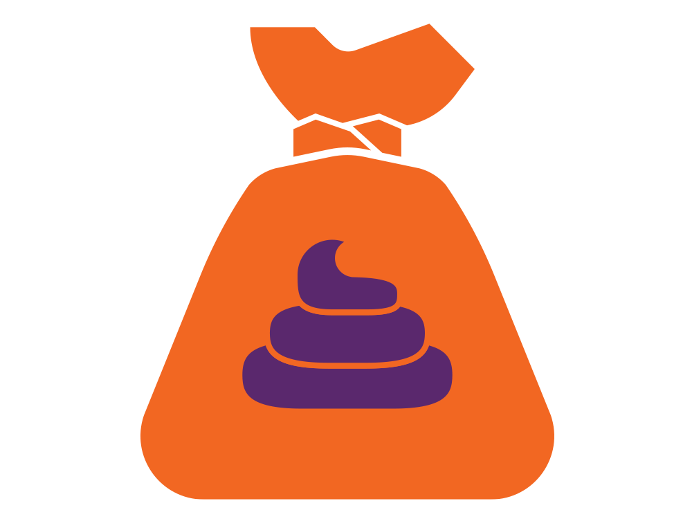 illustration of a dog waste bag