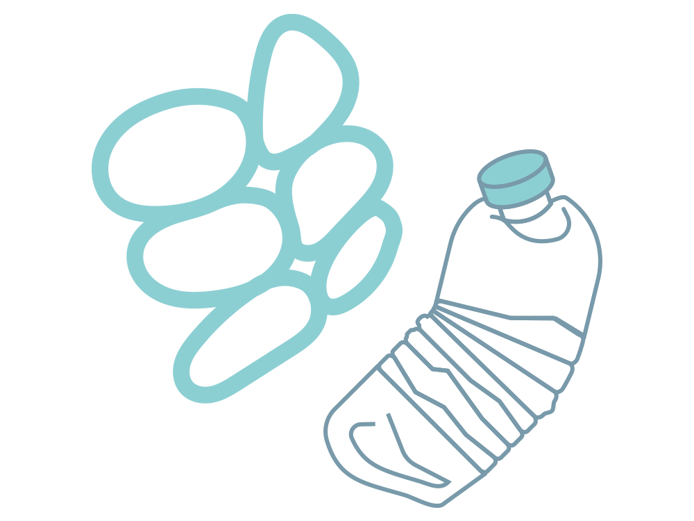 illustration of plastic water bottle