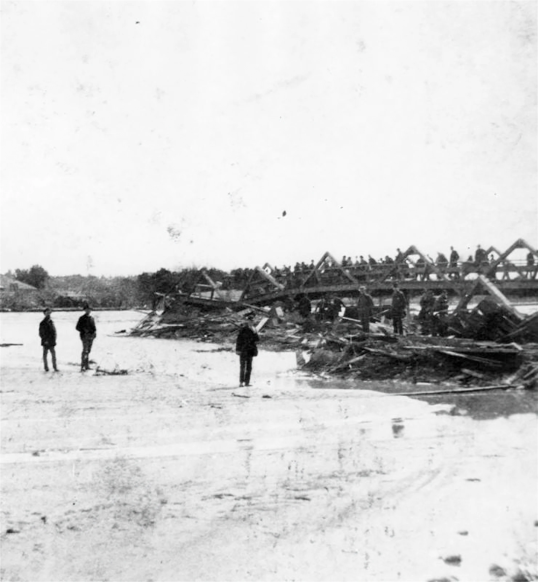 photograph of the west bank levee in 1886