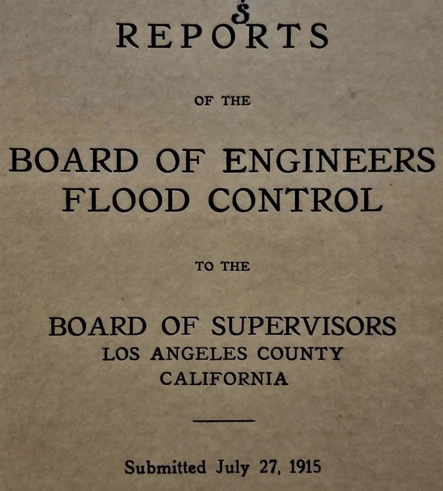 book cover of the Reports of the Board of Engineers Flood Control in 1915