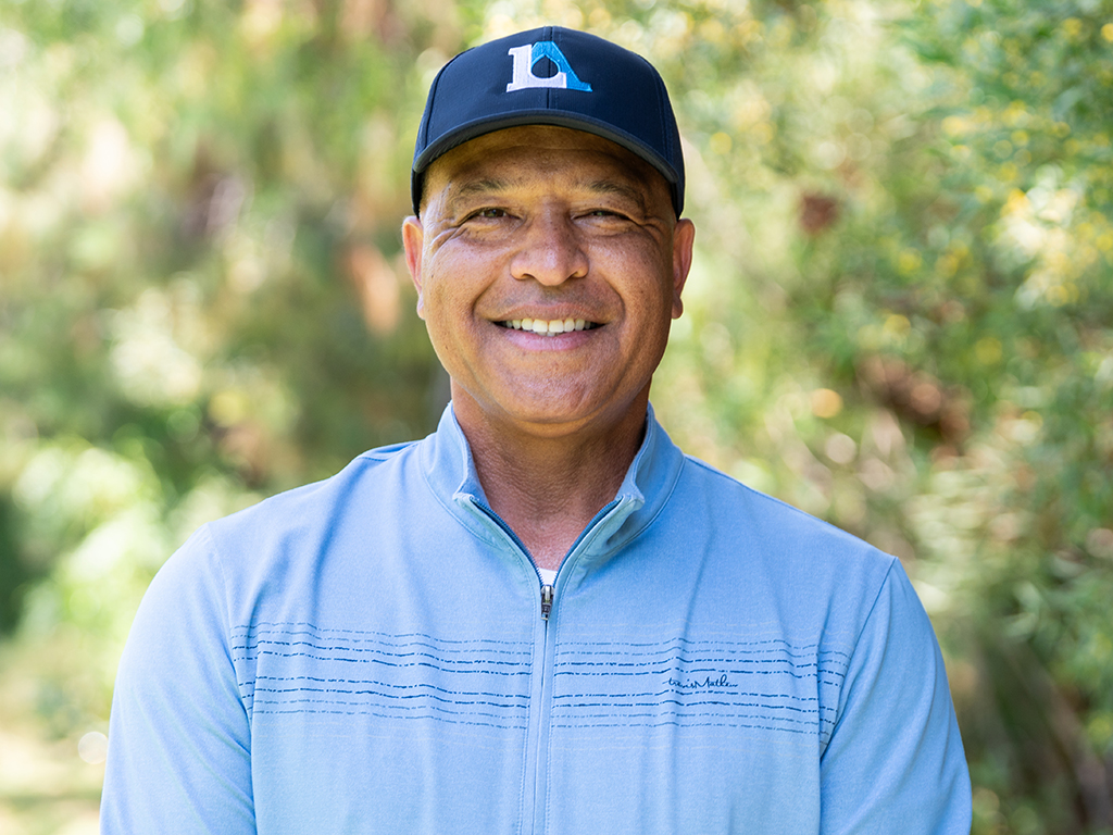 Portrait of Dodgers Coach Dave Roberts.